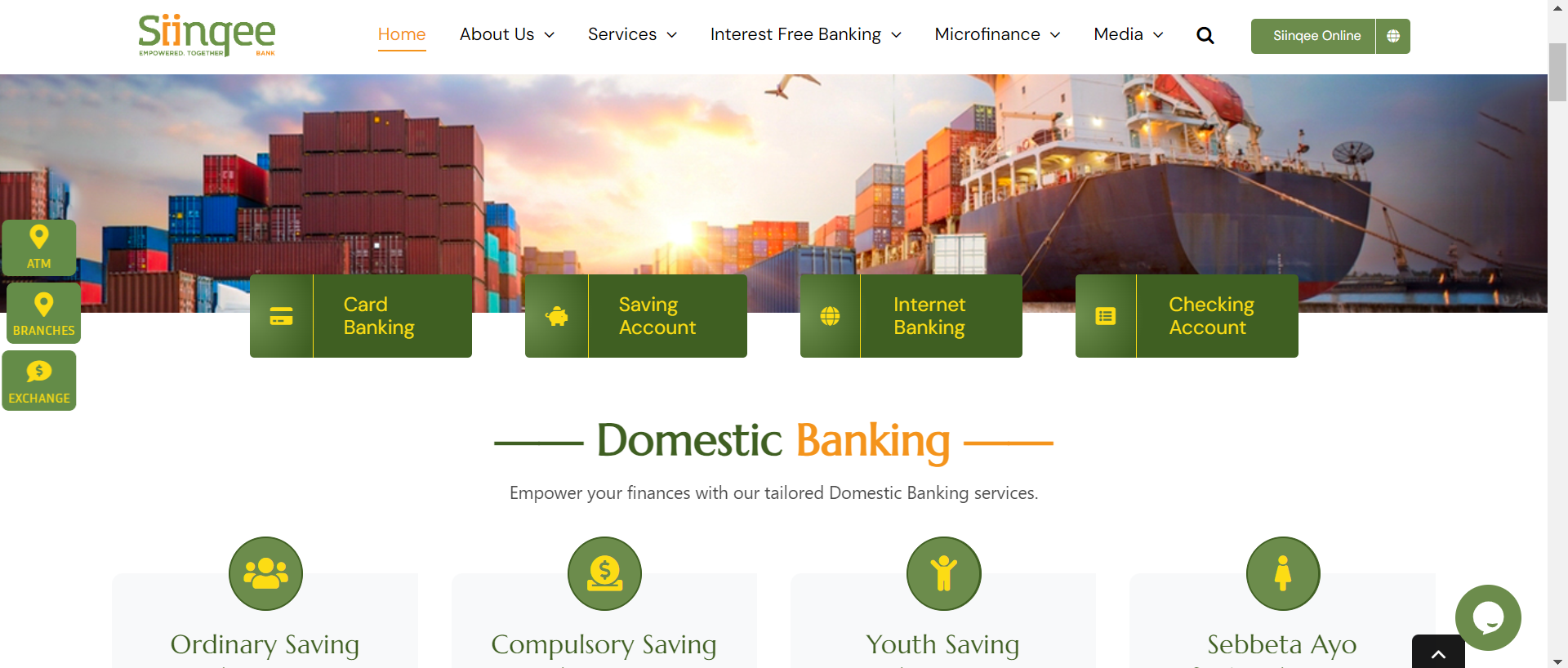 Siinqee Bank S.C. Official Website Renovation