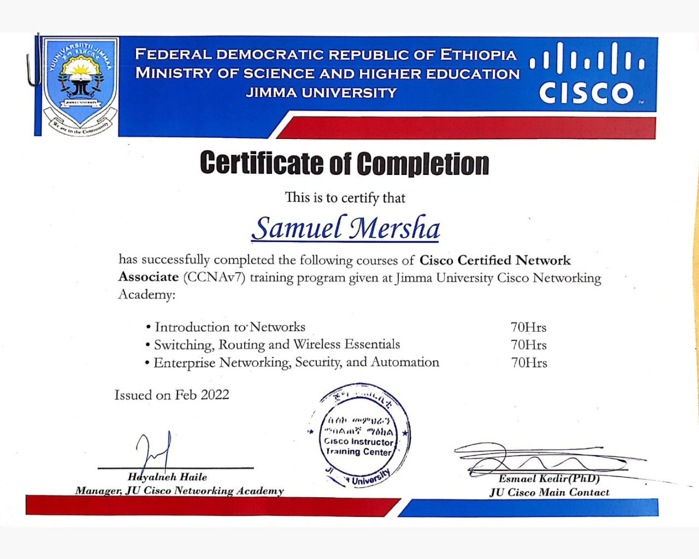 CCNA: Switching, Routing, and Wireless Essentials