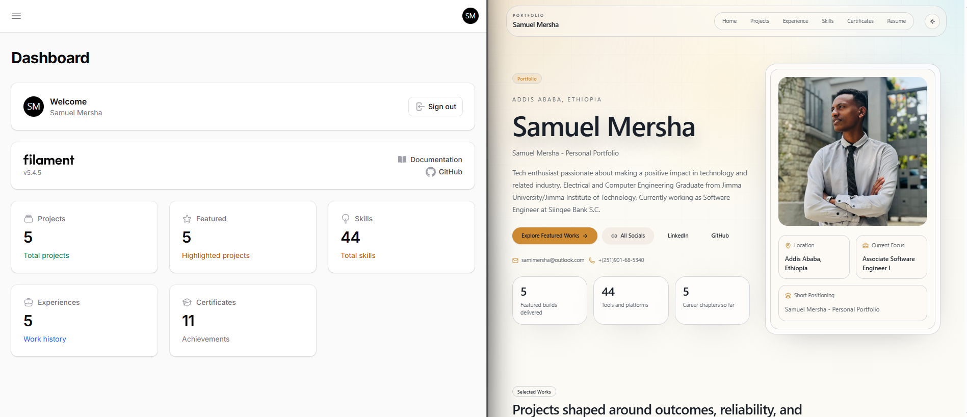 Reusable Portfolio CMS System for Software Engineers (Headless Laravel + Next.js)
