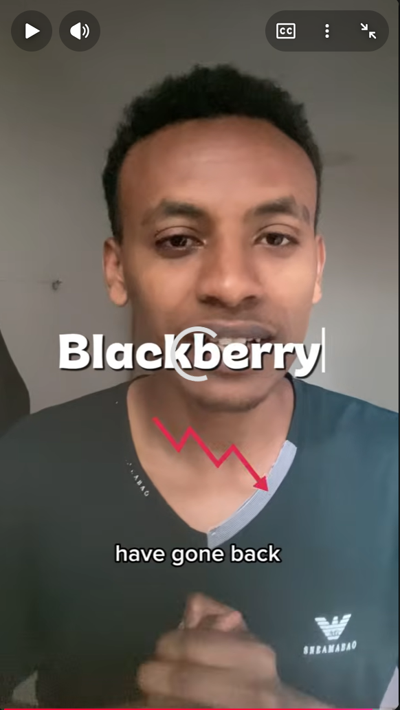 📱💔 Blackberry'n maaliif gabaa mobaayilaa keessaa ba'e?